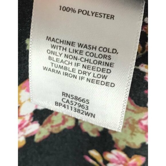 BP Dress Plus 2X Black Floral Slip Dress Women - Picture 9 of 9